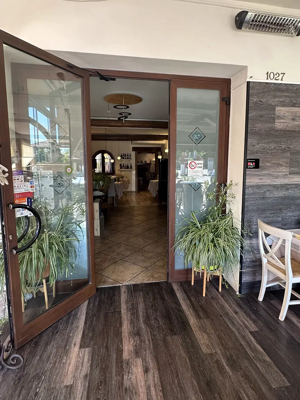 L'ingresso del ristorante